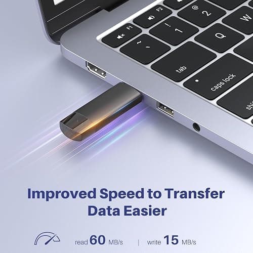 JOIOT 64GB USB C Flash Drive Dual USB 3.0 Flash Drive Type C + USB A Portable Type-C Flash Drive 2-in-1 USB-C Thumb Drive for Smartphone Tablet Computer Mac iPhone Black (5 Pack) thumbnail 2