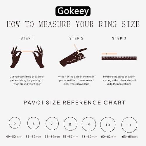 Gokeey Gold Rings for Women Non Tarnish, Dainty 14K Gold Plated Stackable Thin Thumb Ring Set Trendy Pinky Wedding Bands Engagement Rings for Women Size 3 4 5 6 7 8 9 10 11 thumbnail 9