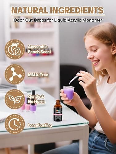 EBANKU Monomer Drops Apple Scent Odor Out Drops, 30ml Monomer Odor Neutralizer for Liquid Acrylic Monomer, Monomer Smell Eliminator for Nail Tech Salon Home Use thumbnail 4