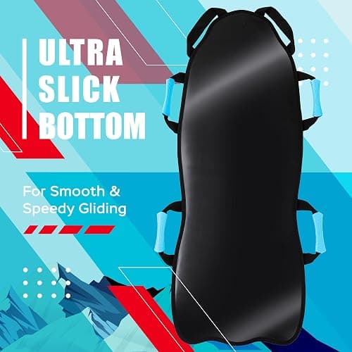 Sunlite Sports 45” Snow Sled – Foldable or Foam Style Toboggan for Kids & Adults, Reinforced Bottom, Durable Stitching & Ergonomic Handles – Lightweight & Portable Winter Sled thumbnail 4
