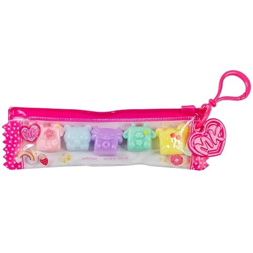 MushyKinz Keychain Bag Charm, 5 Piece Mini Taba Squishies, Styles Vary thumbnail 4