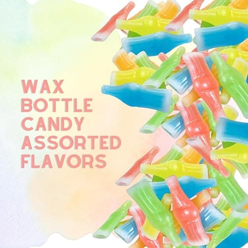 Wax Bottle Candy Drink - Retro Nostalgic Novelty Treats Classic Variety Flavors (1/2 LB) thumbnail 3