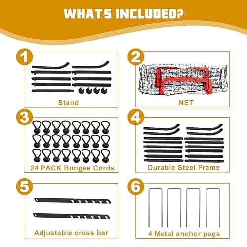 Adjustable Volleybal Net 7x4 Ft,Volleyball Training Equipment for Lacrosse, Baseball, Soccer,Tennis,Backyard Volleyball Rebounder Hitting Serving Passing Spike Practice thumbnail 3