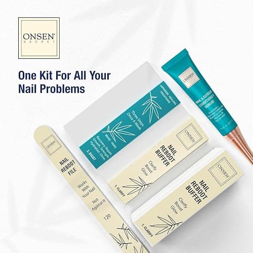 Onsen Secret Nail Care Kit - w/Cuticle Care Serum, Japanese Nail Buffer and Shine Kit - Strengthening & Shining - Spa-Quality Manicure - Organic Ingredients - Long-Lasting Shine - Easy & Safe - 1pk thumbnail 3
