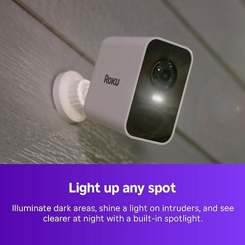 Roku Battery Camera Plus for Home Security - New 2025 Weather-Resistant Outdoor & Indoor Wireless Camera & Pet Monitor with 1080p HD & Two-Way Audio - 4X Rechargeable Battery Capacity thumbnail 7