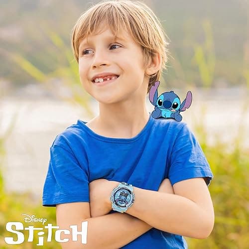 Disney Stitch Kids LCD Watch – Flashing Light-Up Dial, Digital Time Display, Adjustable Strap, Fun Character Design, Perfectfor Boys & Girls – Fits Wrists 5.5” to 8” thumbnail 5