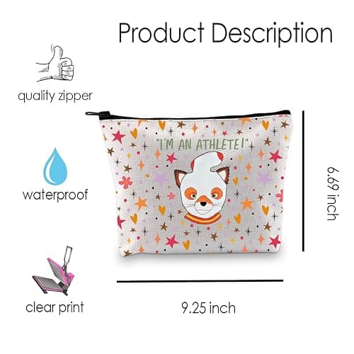 MNIGIU Fantastic Fox Inspired Ash Gift I’m Athlete Makeup Zipper Pouch for Fox Ash Lover (Athlete), Medium thumbnail 3