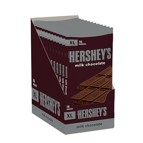 HERSHEY'S Milk Chocolate XL, Candy Bars, 4.4 oz (12 Count, 16 Pieces) thumbnail 4