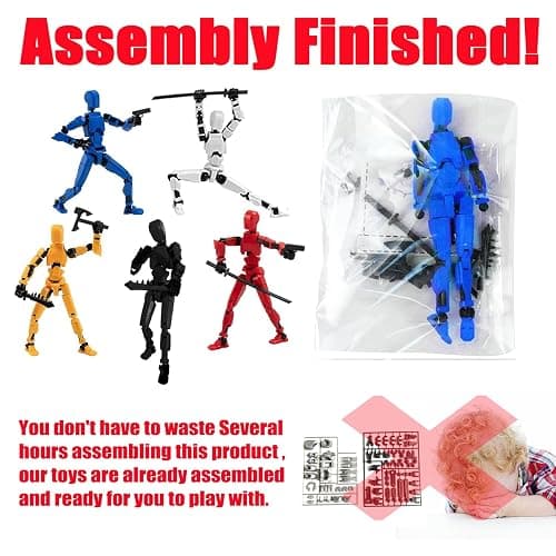 (Assembly Completed) Titan13 Action Figure Set,Upgrade Lucky Robot 13 Action Figures,3D Printed Multi-Jointed Movable,Nova 13 Action Figure for Collectors Desktop Decorations (Assembly completed-9pcs) thumbnail 4