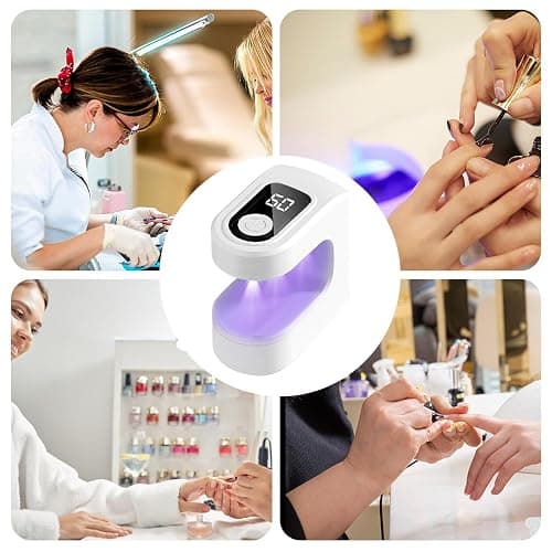 Small Uv Nails Light - Compact Uv-Nail Dryer, Fingernail Curing Lamp | Usb Rechargeable Finger Tip Torch with 2 Timer Settings, Efficient Manicure Rechargeable Beam for Home, Salon, Outdoor, Beauty thumbnail 6