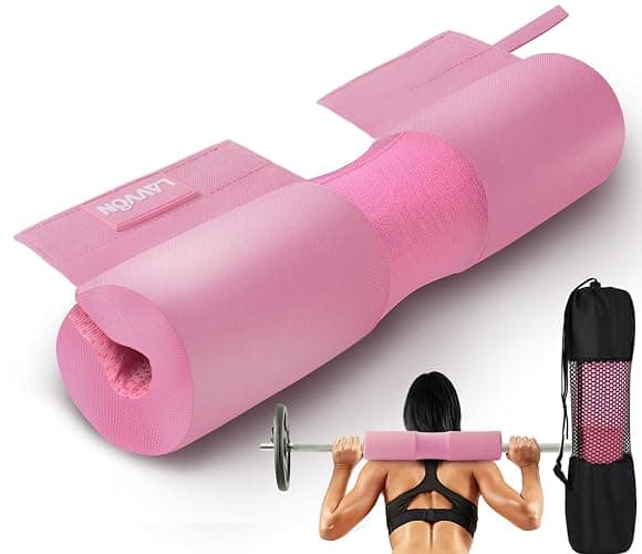 Barbell Squat Pad Nylon Padding AntiSlip- Thick Foam Barbell Pad for Squats Cushion, Lunges&Bar Padding for Hip Thrusts - Standard Weight Bar Pad - Provides Cushion to Neck Shoulders Training - Image 1