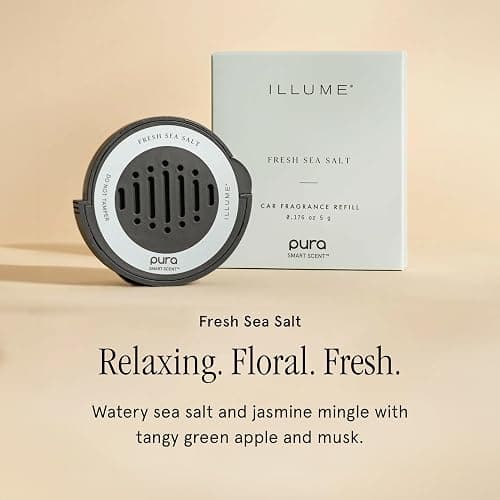 Pura Car Scent Refill - Fragrance for Pura Car Diffuser - Clean & Safe Luxury Diffuser Scent - Long-Lasting Fragrance for 30 Days of Aroma - Fresh Sea Salt thumbnail 2