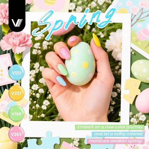 VANREESA 60 Pcs Gel Nail Polish Set 55 Colors Spring Summer Fall Winter Gel Polish with Base Coat Glossy & Matte & Silver & Golden Top Coat Nail Kit Gifts for Women Girls Nail Art Salon at Home thumbnail 3