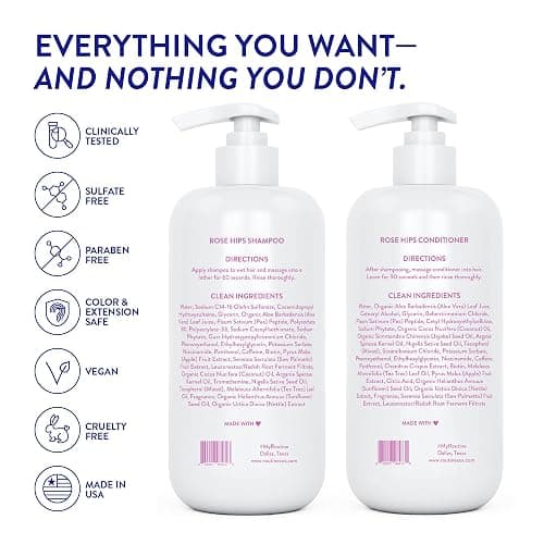 Routine Wellness Anti-Thinning Shampoo and Conditioner Set for Thinning Hair - Biotin DHT Blocker Women & Men - Color Safe Shampoo for Hair Loss & Healthier Hair - Rose Hips (Pack of 2) thumbnail 8