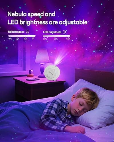 MYSTILUCK Galaxy Star Projector Night Light, Multiple Light Modes - Mini | Star Projector, Timer & Remote Control, RGB Dimming, Ambient Lights for Kids & Adults, Bedroom Home Cinema, Birthday Gifts thumbnail 3