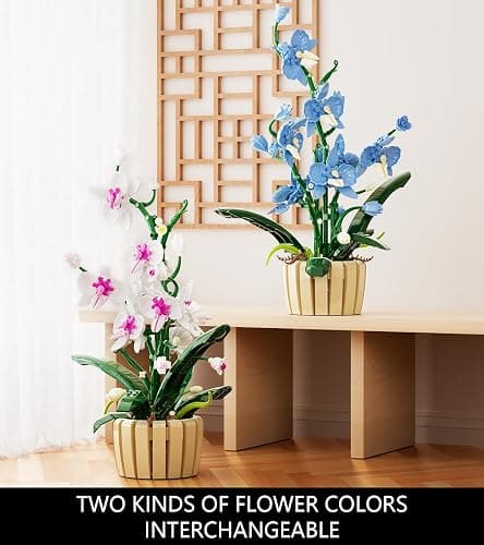 Icons Orchid Flowers Building Set, Exquisite Orchid Bonsai for Adult- Compatible with Lego Flowers, Ideal for Mothers Day Display (1192pcs) thumbnail 6