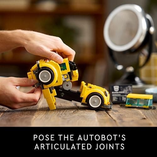 LEGO Icons Transformers Bumblebee Action Figure, Collectible Robot Gift for Adults, Movie Themed Model Building Set for Sci-Fi Enthusiasts and Transformers Fans, Converts to Vehicle Mode, 10338 thumbnail 2
