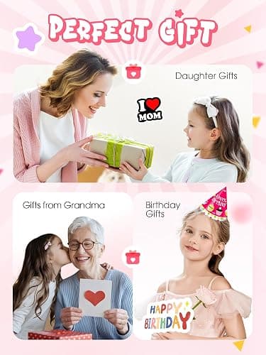Elilier Birthday Gifts for 2 3 4 5 6 7 8 9 10 11 12, Girls Purse Kids Handle Bag, Gift for Toddler Kids Girls Preteens - Blue - B thumbnail 2