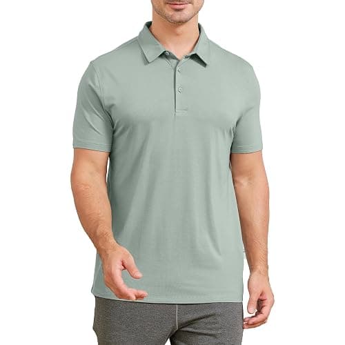netdraw Mens Ultra Soft Bamboo Viscose Polo Lightweight Cooling Short Sleeve Casual Collared Golf Shirt - Image 1