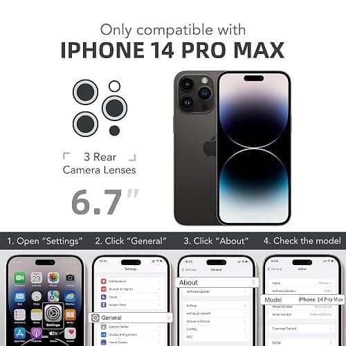 BERFY Magnetic for iPhone 14 Pro Max Case, Compatible with MagSafe, Built-in Privacy Screen Protector and Upgraded Camera Protection, Anti-Spy Full Body Shockproof Phone Case for 14 Pro Max 6.7",Black thumbnail 9