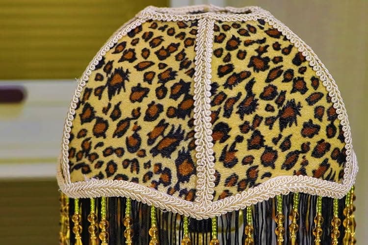 Vintage Leopard Print Table lamp/Handmade Personalized Tassel Table lamp/Small Bedside Table lamp for Bedroom/Housewarming Gift lamp Zipper Table lamp with Power Socket thumbnail 7