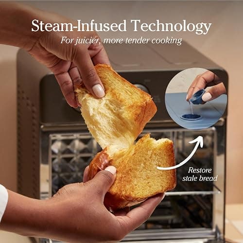 Our Place Wonder Oven | 6-in-1 Air Fryer & Toaster Oven with Steam Infusion | Compact, Countertop Friendly, Fast Preheat, Multifunctional | Air Fry, Toast, Roast, Bake, Reheat & Broil | Blue Salt thumbnail 7