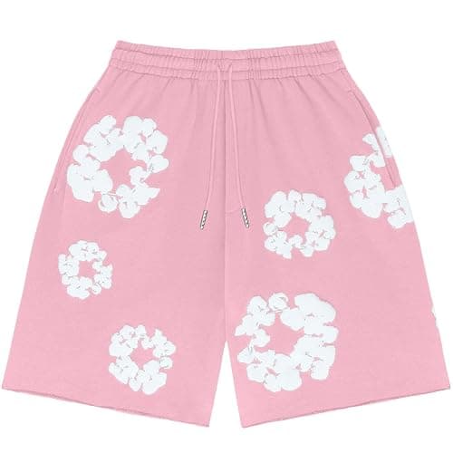 Generisch Jogginganzug Herren T-Shirt und Shorts Set 2 Teiliges Sommer Trainingsanzug Y2K Hip Hop Streetwear Kurzarm T-Shirts und Kurze Hose, Zweiteiler Herren Damen Blumen Motiv Outfits Sportanzug thumbnail 2