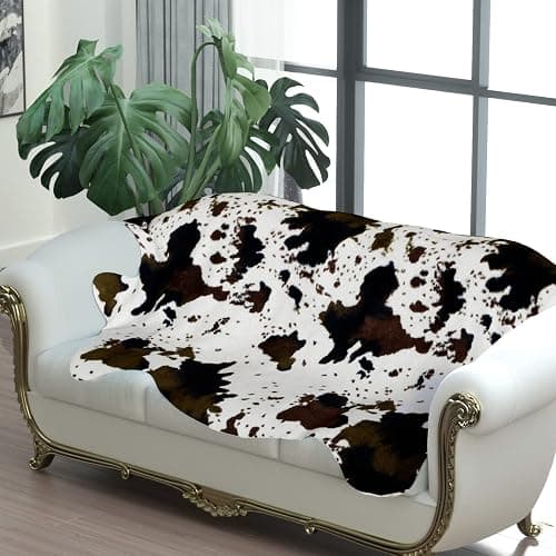 MACEVIA Cow Print Rug Faux Cowhide Rugs Cute Animal Area Carpet Western Decor for Living Room Bedroom with Anti-Slip Rubber Large Size 59" L x 47.2" W(4.9ft x 3.9ft) thumbnail 7