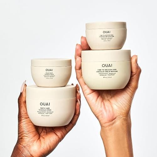 OUAI Thick Hair Mask - Treatment Masque with Almond Oil, Olive Oil, & Hydrolyzed Keratin to Restore Damaged Hair - Phthalate & Paraben Free Masque (3.4 Oz) thumbnail 9