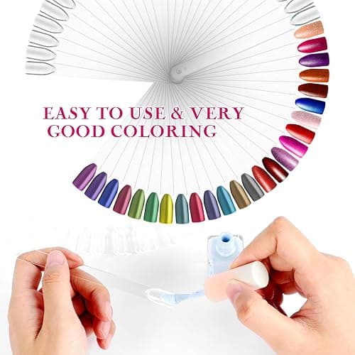 AiQInu 100 Stück Nagel Display, Nail Art, Transparent Farbe Karte Platten Nagellack Display Ring Sticks, Nagel Display Salon Übungen thumbnail 6