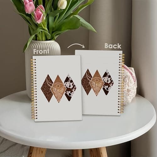 Wheatwin Cowgirl Notebook Journals, Western Office Supplies, Western Gifts for Women, Retro Western Cow Cowgirl Gifts, Hardcover Spiral Notebook 5.5x8.3 thumbnail 5