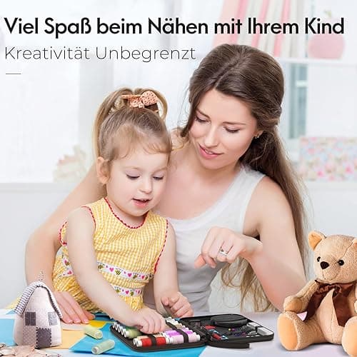 Coquimbo Nähset Reise mit Nähzubehör, Nähzeug Geschenke für Mama Anfänger Reisende Kinder, Nähset Grundausstattung Sewing Kit für Hause Reise Camping & Notnähen mit Nähgarn Nähnadeln Schere Maßband thumbnail 8