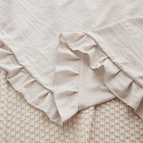 Beige Grey Body Pillow Cover 20x54inches Long Pillowcase Ruffled Pillowcases Shabby Chic Ruffled Fringe Decor Cute Body Ruffled Pillow Sham thumbnail 7