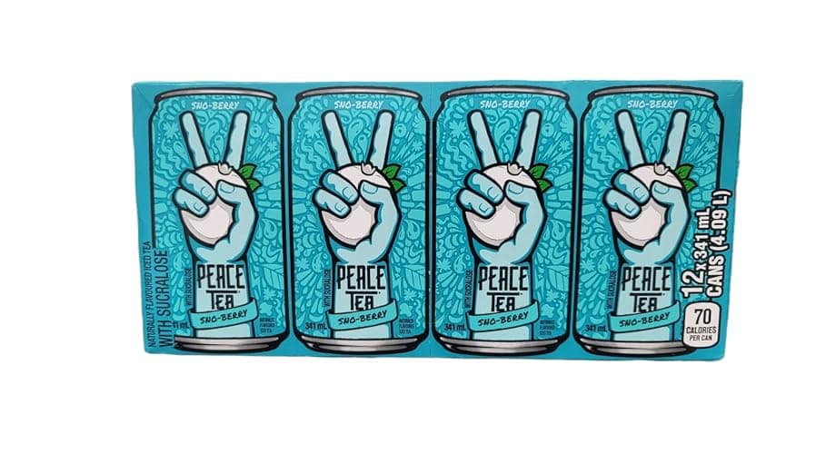 Peace Tea Iced Tea Sno-Berry Flavor Case of 12 Cans 11.5 oz Each thumbnail 3