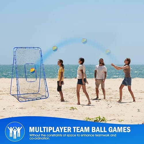 Winthai Volleyball Rebounder Net, Adjustable Pitch Bounce Back Baseball Softbal Soccer Lacrosse Rebound Sports Practice Training Equipment with Strike Zone for Backyard Indoor Outdoor thumbnail 9