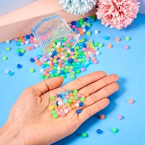 1784Pcs 6mm Luminous Round Beads Glow in The Dark Beads Color Changing Bracelet Bead Glow Pony Bead for Halloween Bracelet Earring Jewelry Making Gifts thumbnail 5