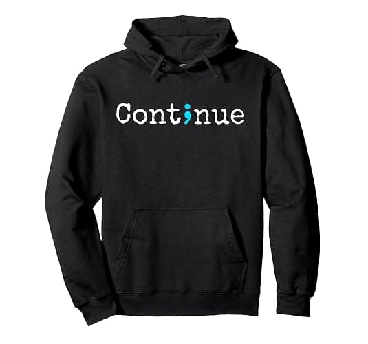 Semicolon Mental Health & Suicide Prevention Awareness Pullover Hoodie - Image 1