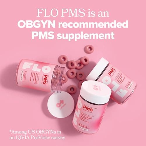 O Positiv FLO PMS Gummies for Women - Proactive PMS Relief - Targets Hormonal Breakouts, Bloating, Cramps, & Mood Swings with Chasteberry, Vitamin B6, & Lemon Balm - PMS Gummies (Pack of 1) thumbnail 6