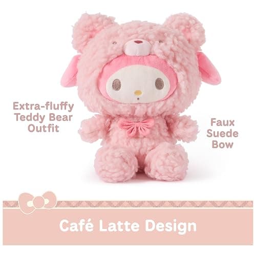 GUND Sanrio Official Hello Kitty and Friends My Melody Café Latte Teddy Bear Plush, Collectible Plush Toy, Stuffed Animal for Ages 1 and Up, Pink, 10” thumbnail 5