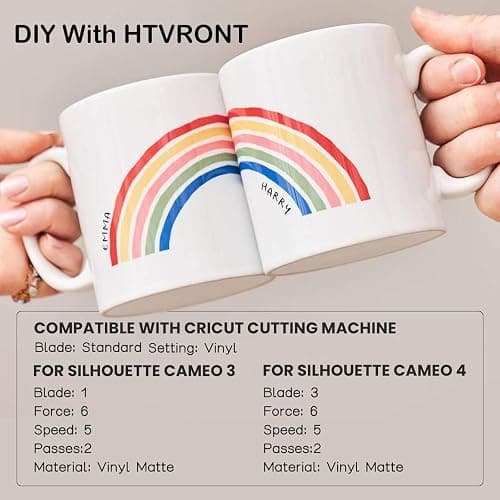 HTVRONT Bronze Gold Adhesive Vinyl - 12" x 14 FT Glossy Bronze Gold Adhesive Vinyl Roll Compatible with Cricut Cutting Machine, Silhouette, Cameo Cutters, Scrapbooking, Craft, Die Cutters thumbnail 6