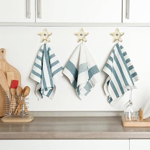 BESTYASH Star Fish Hook Set of 3 Decorative Wall Hooks Coastal Nautical Design for Hanging Keys Towels and More 4 33 X 2 76 X 1 57 Inch thumbnail 2