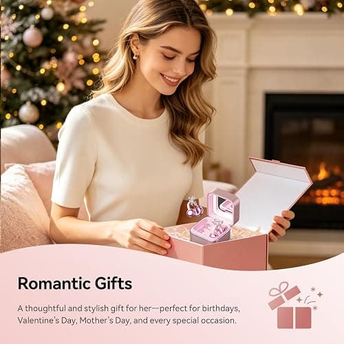 WUYUEGE Clip On Earbuds with Detachable Butterfly Earrings & LED Makeup Mirror Case, Wireless Earbuds Bluetooth 6.0, Air Conduction Headphones, Lightweight for Travel Work Daily Use,Great Gift Choice thumbnail 8
