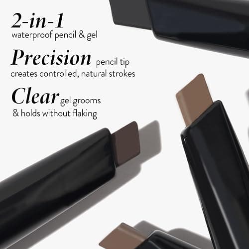LAURA GELLER NEW YORK Sculpt-n-Stay Waterproof Brow Pencil & Gel- Dark Brown thumbnail 4