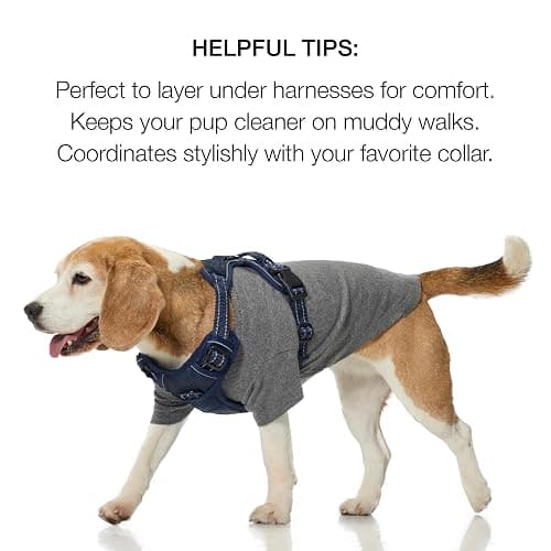 Pet Passion Toby II - The Perfect Tee, 3 Pack Short Sleeve Pet T-Shirt 100% Organic Cotton Tees Clothes for Small, Medium, Large Dogs​​, Gray Ombre, Medium (20-45 lbs) thumbnail 5