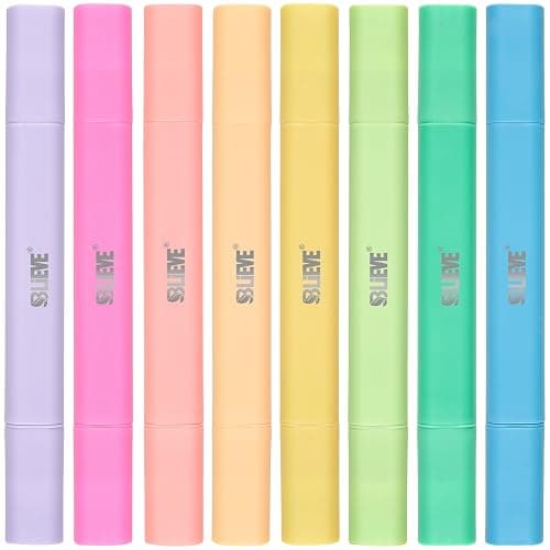 BLIEVE- Aesthetic Bible Highlighters No Bleed Through Assorted Colors, Cute Highlighter Dual Tip For Journaling Supplies And School Accessories, Bible Highlighters And Pens No Bleed (VIBRANT) - Image 1