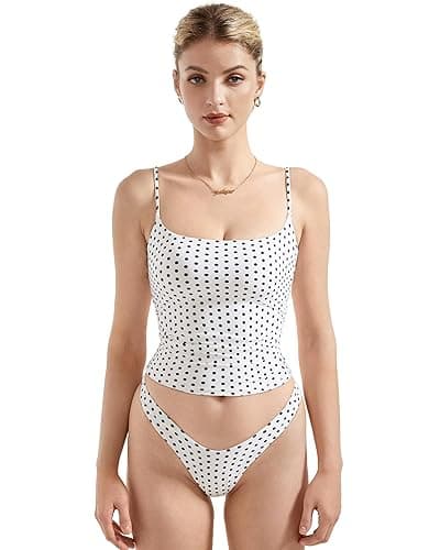 SUUKSESS Women Sexy Square Neck Tank Top Summer Y2K Going Out Basic Cami Shirt - Image 1