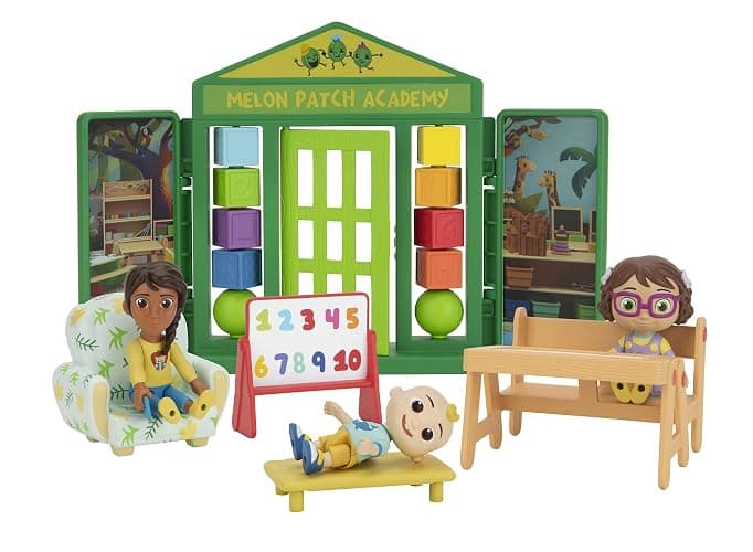 CoComelon School Time Deluxe Playtime Set - JJ, Bella, Ms. Appleberry The Teacher and 5 Accessories (Table, Cot, Armchair, Easel, Walls) - Toys for Kids, Toddlers, and Preschoolers thumbnail 2