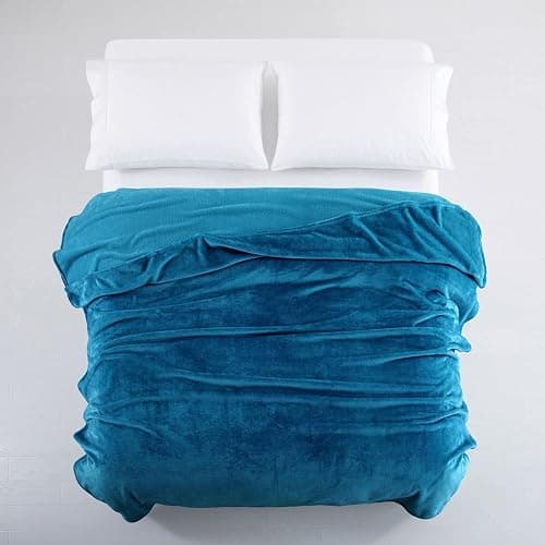 IR Imperial Rooms Fleece Blanket - Super Soft Fluffy Throw Blanket for Sofa and Bed - Warm and Cozy Lightweight 400 GSM Microfiber Bed Throws Blankets, 50x60 Inches (Throw/Travel, Teal) thumbnail 4