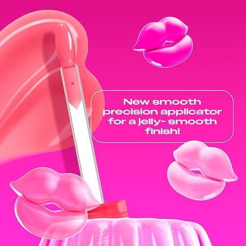 NYX Professional Makeup Peptide Infused Jelly Gloss, Pflegender Gloss für optisch vollere Lippen, Jelly Job, Farbe: 07 Jelly Blushin' thumbnail 4