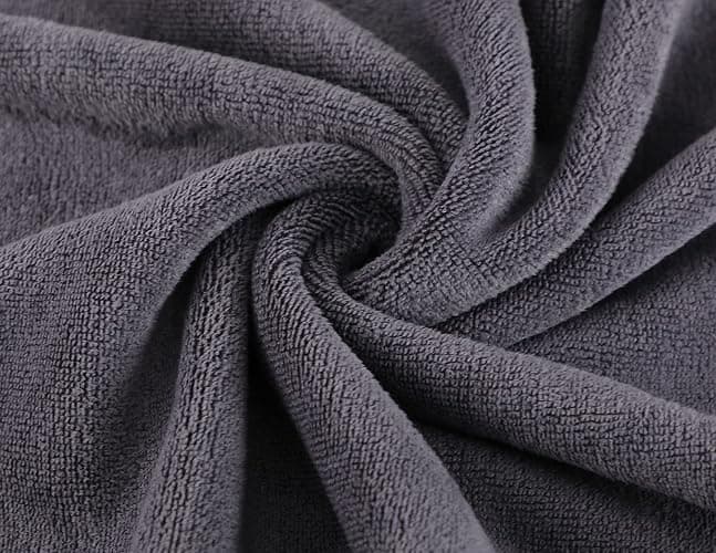 Wuwahold Microfiber Gym Towels Bigger Size Super Soft for Exercise Fitness, Sports, Workout, 380-GSM 15-Inch x 31-Inch Quick-Drying Towels (3 Pack, Grey+Blue+Purple) thumbnail 5